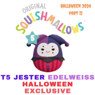 Squishmallows Tier 5 Jester Edelweiss- Halloween Exclusive *NEW 2024 Event*