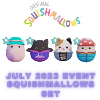 Squishmallows 2023 SDCC T4 Event Set Exclusives  (Hat Patty, Jacket Cam, Malcolm, Emily)