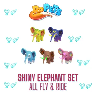 Ropets Shiny Elephants - Fly & Ride