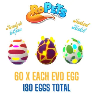 Ropets Mixed Evo Eggs Deal x 180 Egg