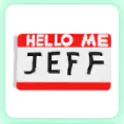 Jeff’s Nametag
