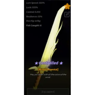 WIND ELEMENTAL ROD SET (SHINY BLESSED WHALE SHARK + KING'S BLESSING SHINY PUFFERFISH) - FISCH