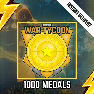 1000 MEDALS / 1k MEDALS (TAX COVERED) - WAR TYCOON