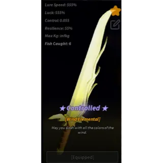 WIND ELEMENTAL ROD SET (SHINY BLESSED WHALE SHARK + KING'S BLESSING SHINY PUFFERFISH) - FISCH