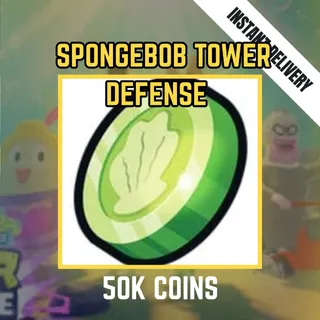 50000 COINS / 50K COINS - SPONGEBOB TOWER DEFENSE / STD