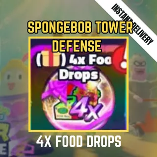 4X FOOD DROPS - SPONGEBOB TOWER DEFENSE / STD