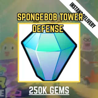 250000 GEMS / 250K GEMS - SPONGEBOB TOWER DEFENSE / STD