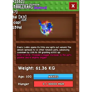 NIGHTMARE RAINBOW DILOPHOSAURUS 61.36KG