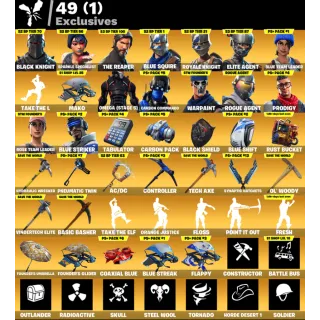 [PC/PSN/XBOX] 158 SKINS | FULL ACCESS | BLACK KNIGHT | THE REAPER | MAX OMEGA | MAKO GLIDER | STW FOUNDERS