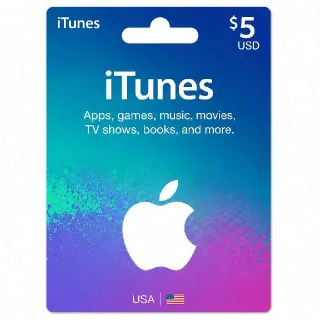 $5,00 Apple iTunes Gift Card