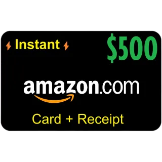 $500.00 USD Amazon.com Storable High quality gift card