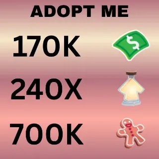 BUCKS & AGE UP POTIONS AND GINGER BREAD  - Adopt Me