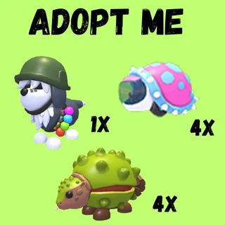 GENERAL SHEEPDOG 1X AND GLYPTODON VAN 4X AND GLYPTODON 4X - ADOPT ME 