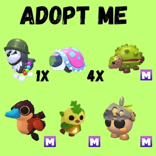 GENERAL SHEEPDOG 1X - CHESTNUT GLYPTODON MEGA 1X - GLYPTODON 4X  -  ADOPT ME 