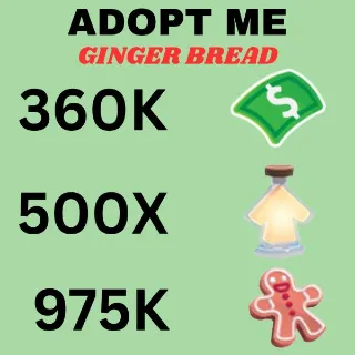 BUCKS & AGE UP POTIONS AND GINGER BREAD - Adopt Me