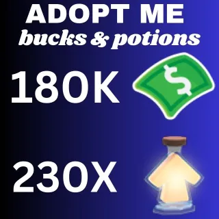 BUCKS AND AGE UP POTIONS - ADOPT ME 