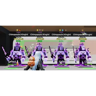 💜4x VOID💜 🙉Chimpanzini Kingini🙉 🔥 Steal The Brainrot Fortnite