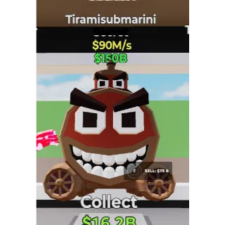 ⚓ *RARE* 90M/s Tiramisubmarini⚓ 🔥 Steal The Brainrot Fortnite