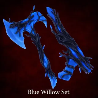 BLUE WILLOW SET (GUN AND AXE) - MURDERERS VS SHERIFFS DUELS / MVSD