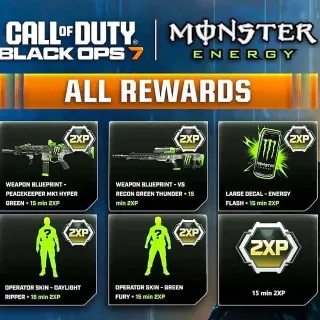 Monster Energy Rewards Bundle Full Set | COD Call of Duty Black Ops 7 - Warzone