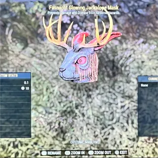 Glowing Jackalope Mask