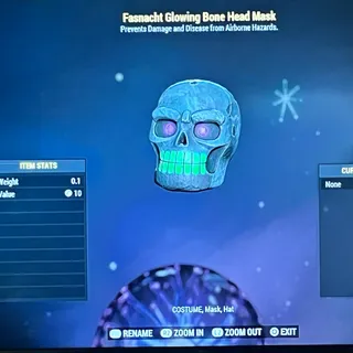 Glowing Bone Head Mask