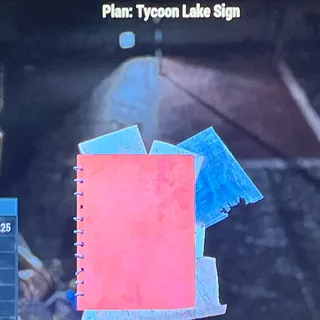 Tycoon Lake Sign Plan