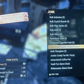 Grenade Launcher as junk