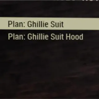 Ghillie Suit & Hood plan