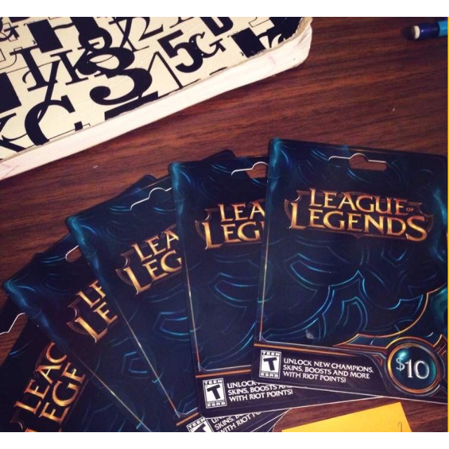 10 League Of Legends Gift Card 1380 Rp Riot Other Gift Cards Gameflip