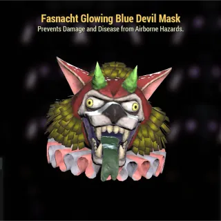 GLOWING BLUE DEVIL MASK