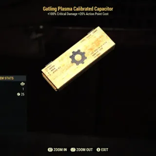 Gatling Plasma Calibrated Capacitor