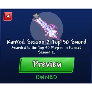 Season 2 top 50 sword