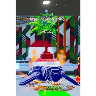 Go Up For Brainrots TURTELLINI SUBMARINO Football 1 traits