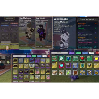 Bizarre Lineage | Lv.50 Pres 1| 👑Whitesnake 👑Star Platinum👑The World (Dark) |🔓Clean • Unverified • Instant Delivery•