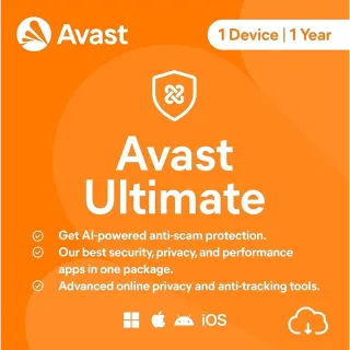 Avast Premium Ultimate Suite 1 Device / 1 Year Global Key INSTANT DELIVERY