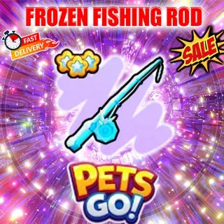 Frozen fishing rod pets go