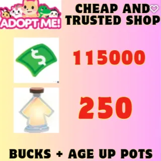 Age up Potions And Bucks - Adopt Me