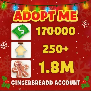 170k Bucks + 250 Age up Potions + 1.8 Million Gingerbread
