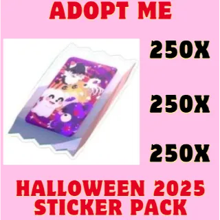 250x Halloween 2025 Sticker Packs