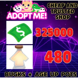 480 Age Up Potions + 325000 bucks
