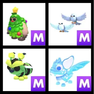 4x Complete Winter Week 1 Megas - Adopt me