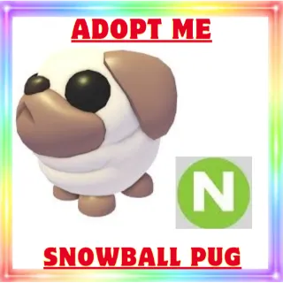 Neon Snowball Pug