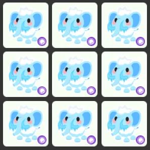 9x Snowy Mammoth Sticker 