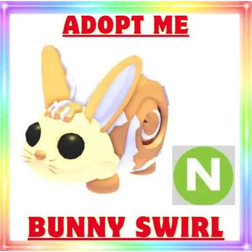 Neon Bunny Swirl - Adopt Me Game Item - Gameflip