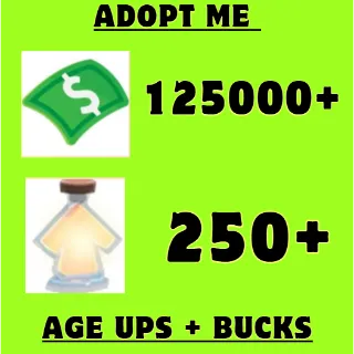 250 Age Up Potions + 125000 bucks