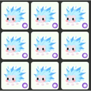9x Icy Porcupine Stickers
