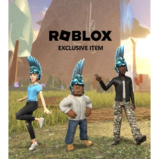 Roblox Blue Steel Mohawk Helmet | Exclusive Rare Item