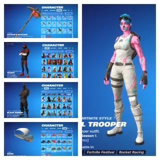 Full Access Ghoul Trooper, The Renegade Raider Pickaxe. Black Knight, Ikonik, Mako Glider And More!!!!