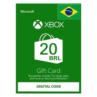 Xbox Gift Card 20 BRL Xbox Live Key (BRAZIL STORE) BR